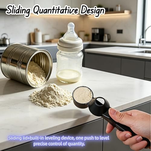 2 Tbsp Coffee Scoop with Funnel & Leveler for Reusable K Cup, No Mess Spill-Free for Ground Coffee Protein Powder Tea, Black