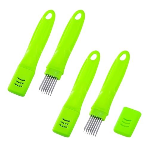 4PCS Scallion Cutter Shred Knifes, Vegetable Slicer Shredder, Sharp Shred Knife, Stainless Steel Onion Cutter for Cutting Garlic Salad Pasta Seaweed Garnishing Food Slicer Gadget Kitchen Supplies
