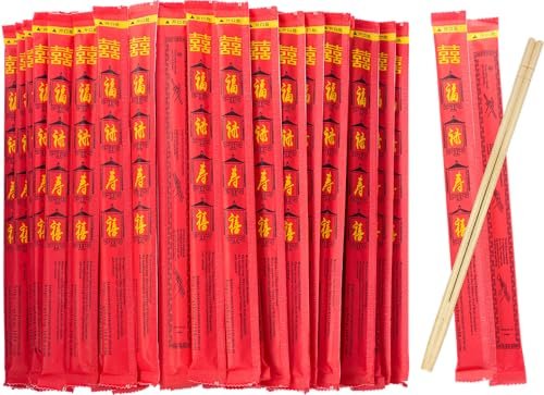 52USA Disposable Bamboo Chopsticks (100 Sets) - 9'' Long