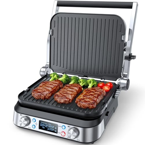 6-in-1 Indoor Grill and Griddle, 14’’, Electric Grill Indoor,1700W