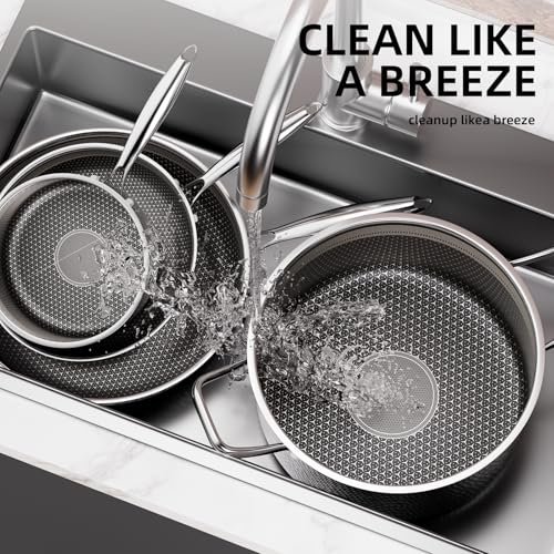 7 Pcs Stainless Steel Nonstick Pots and Pans Set
