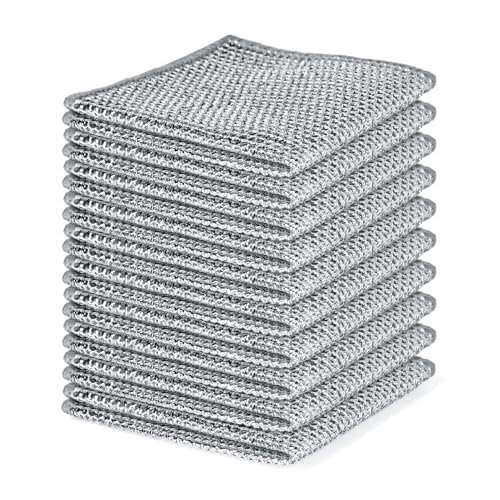 Aidoclip Non-Scratch Steel Wool Dishcloths Kitchen Scrubbers