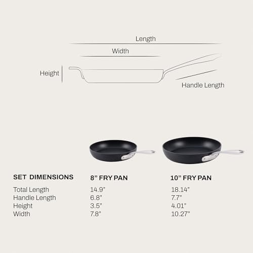 All-Clad HA1 Expert Nonstick , 2-Piece Fry Pans Set, Induction Ready