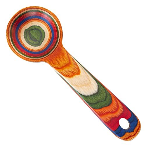 Baltique Marrakesh Collection Wooden Coffee Scoop β Colorful Birch Wood Reusable Scoop for Ground Coffee, Protein Powder & More