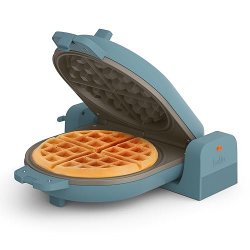 bella Fits-Anywhere Flip-n-Store Non-Toxic, Belgian Waffle Maker, Surf