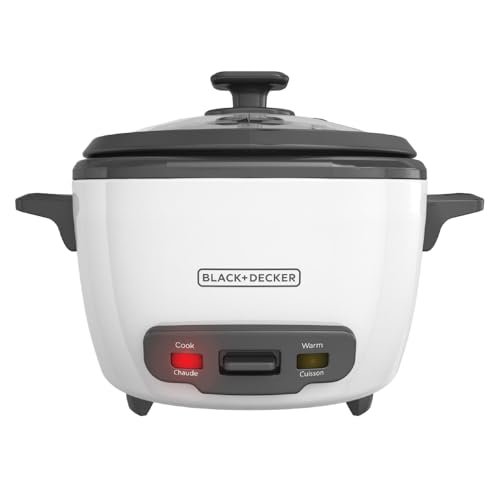 BLACK+DECKER 16-Cup Rice Cooker, RC516, 8-Cup Uncooked Rice, Steaming Basket, Removable Non-Stick Bowl, One Touch | Makes up to 16 cups cooked rice with automatic keep warm, steamer basket and removable nonstick bowl.
