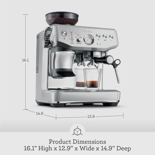 Breville BES876BSS Barista Express Impress, Brushed Stainless Steel