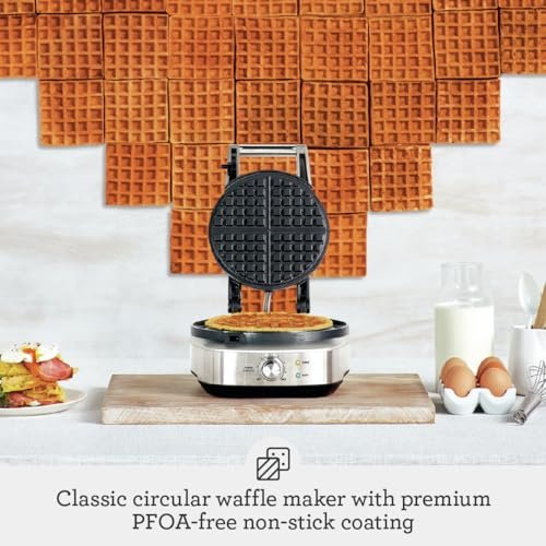 Breville BWM520XL No-Mess Waffle Maker, Brushed Stainless Steel