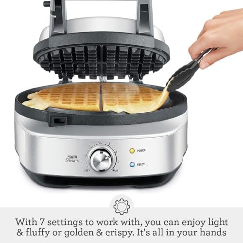 Breville BWM520XL No-Mess Waffle Maker, Brushed Stainless Steel