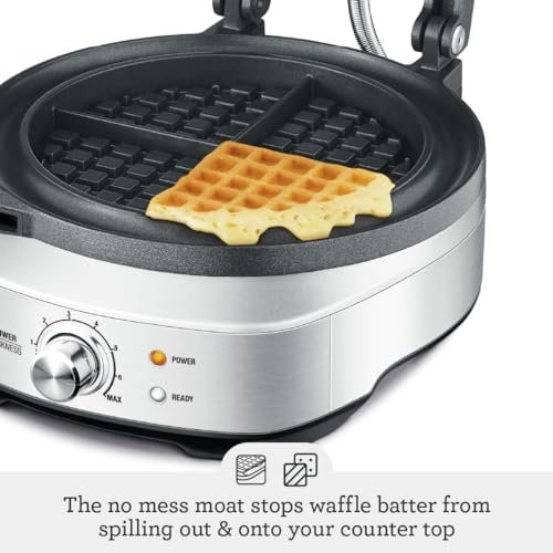 Breville BWM520XL No-Mess Waffle Maker, Brushed Stainless Steel