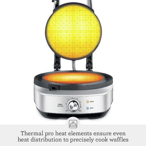 Breville BWM520XL No-Mess Waffle Maker, Brushed Stainless Steel