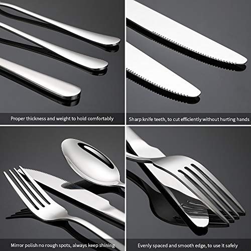 Briout Silverware Set for 4, Flatware Utensil Cutlery Set 20 Piece