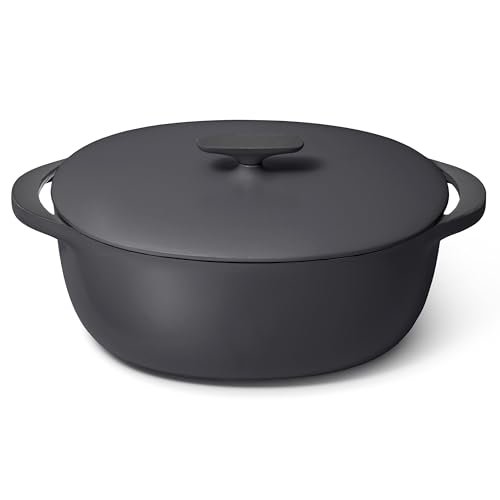Caraway Enameled Cast Iron Oval Dutch Oven