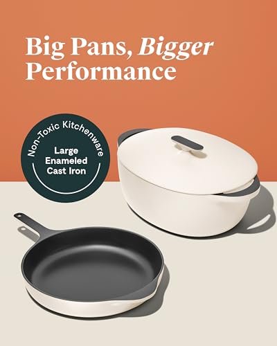 Caraway Enameled Cast Iron Oval Dutch Oven