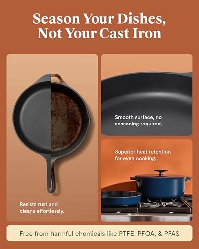 Caraway Enameled Cast Iron Oval Dutch Oven