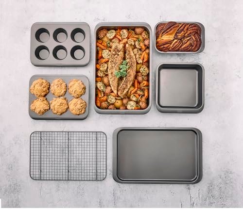 Chicago Metallic 7-Piece Nonstick Bakeware Nesting Set