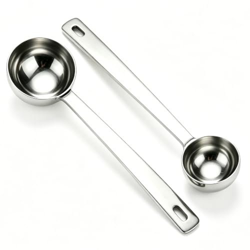 Coffee Scoop Set - 1 Tbsp & 2 Tbsp Long Handle Measuring Scoops