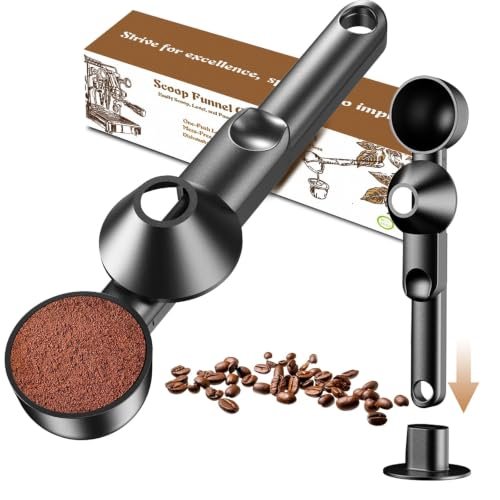 Coffee Scoop with Funnel for Ground Coffee, Protein Powder & Tea, 2 Tbsp