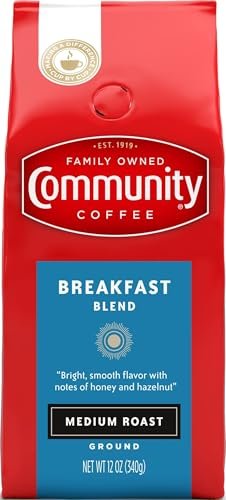 Community Coffee Breakfast Blend, Ground Coffee, Medium Roast, 12 Ounce Bag (Pack of 1)