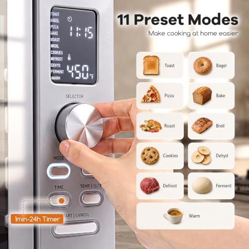 COSTWAY 26.4 QT French Door Toaster Oven with 11 Presets