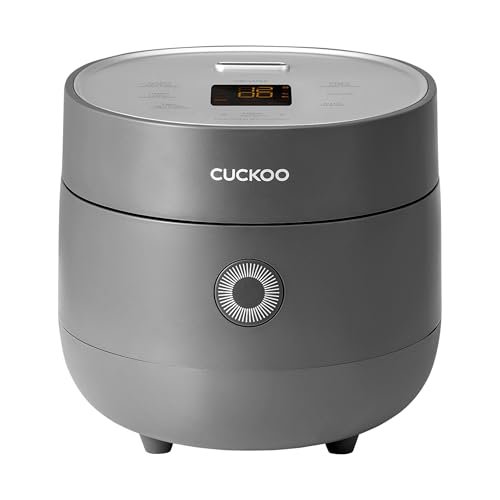 CUCKOO Micom Fuzzy Logic Rice Cooker, 6-Cup Cooked, Gray, CR-0375FG