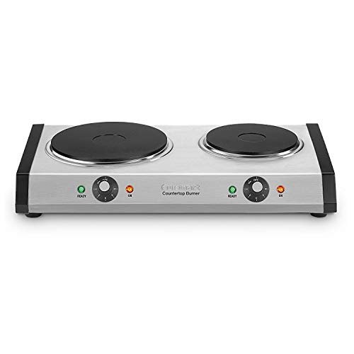 Cuisinart Double Burner Hot Plate, 1800W, Stainless Steel/Black