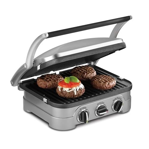 Cuisinart Panini Press and Grill, 1500W 5-in-1 Griddler, Dishwasher-Safe