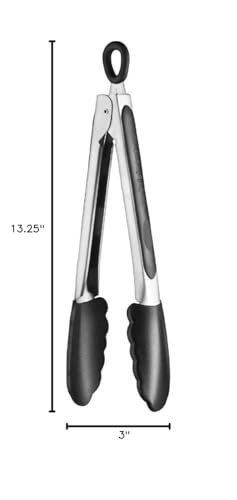Cuisinart Silicone-Tipped 9-Inch Tongs,Black
