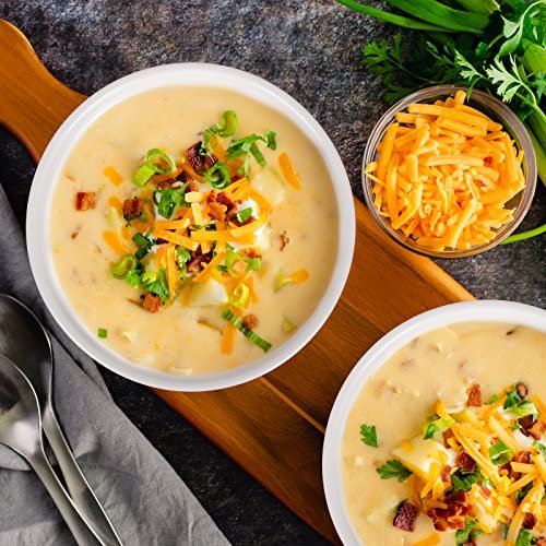 Delling Large Ramekins 32 Oz Oven Safe/Soup Bowls, 1 Quart Serving Bowls Ceramic Round for Baking, Salad, Pasta, Creme Brulee, Souffle Dish, Pot Pie