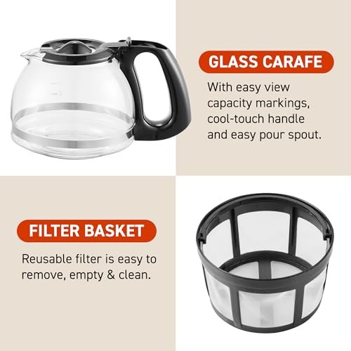 Elite Gourmet EHC4128 Automatic 4-Cup Drip Coffee Maker, Black