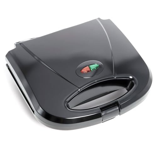 Elite Gourmet Maxi-Matic Electric Nonstick Belgian Waffle Iron Snack Maker Machine, Breakfast, Sandwiches, Compact & Portable, 2 Slice, Black