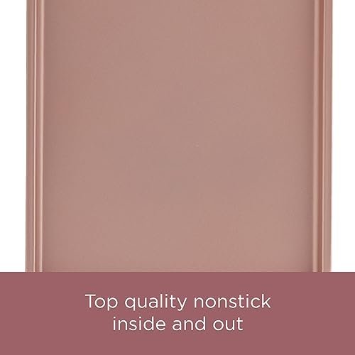 Farberware 47776 Nonstick Bakeware, Nonstick Muffin Pan / Cupcake Pan - 12 Cup, Rose Gold Red
