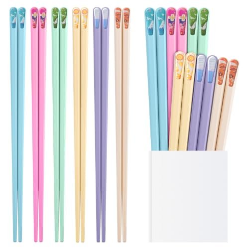 Fiberglass Chopsticks, Reusable Non-Slip, 9.57in 6 Pairs