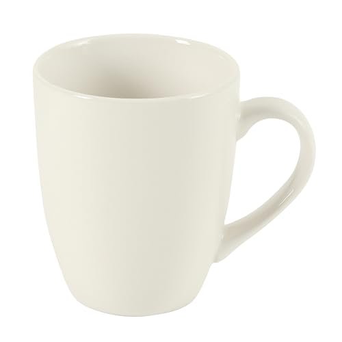 Gibson Home Great Essentials 12 Ounce Porcelain Coffee Mugs - Set of 12 - Cups for Latte, Hot Tea, Cappuccino, Mocha, Espresso, Cocoa