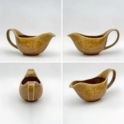 Gravy boat with drip-proof spout. 24-ounce large-capacity ceramic pitcher,