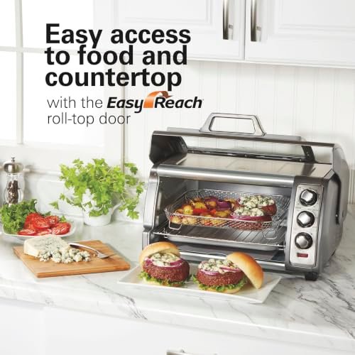 Hamilton Beach Easy Reach 6 Slice Countertop Air Fryer Toaster Oven Combo