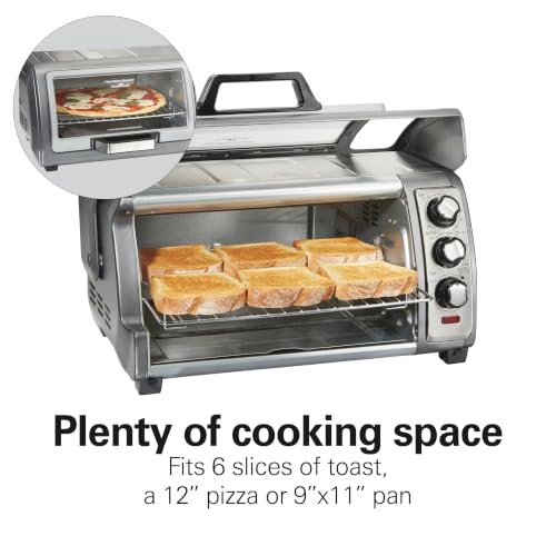 Hamilton Beach Easy Reach 6 Slice Countertop Air Fryer Toaster Oven Combo