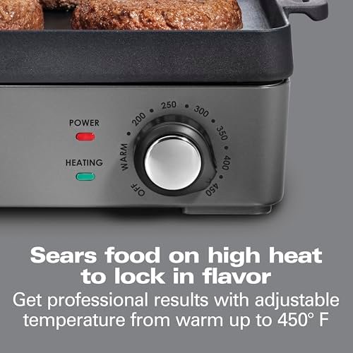 Hamilton Beach Professional Cast Iron Electric Griddle & Indoor Grill