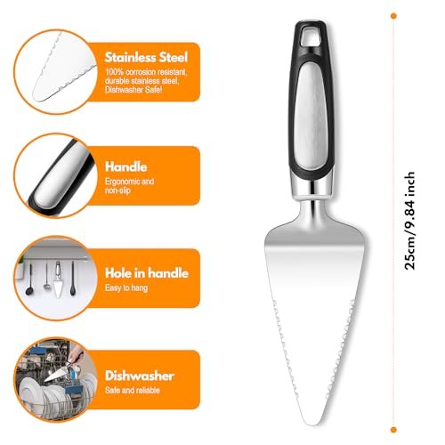 Heavy Duty Pie Server Spatula Stainless Steel Cake Cutter Thick Blade