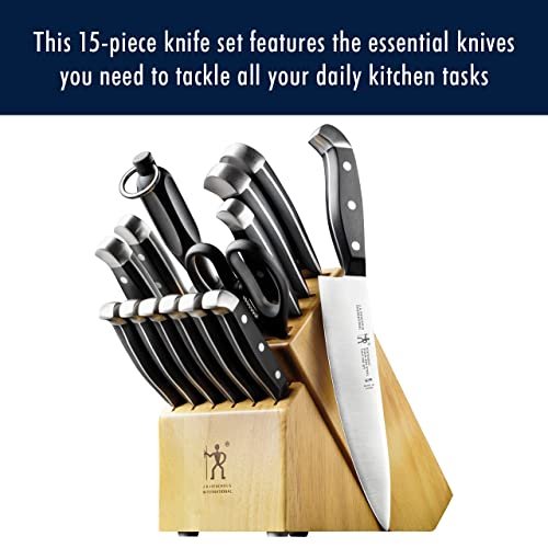 Henckels Statement 15-Pc Knife Block Set, Razor-Sharp, German Engineered