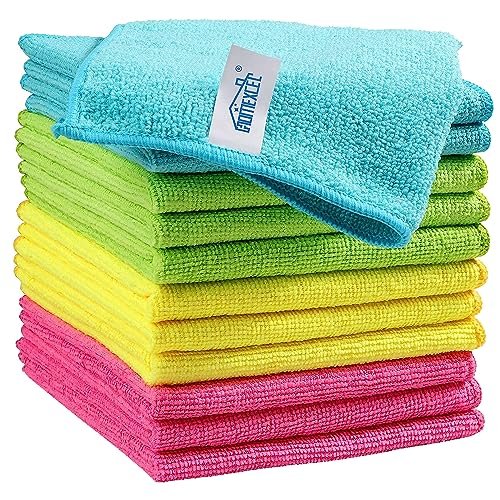 HOMEXCEL 12PK Microfiber Cleaning Cloth, Cleaning Rag for Home, 11.5x11.5in