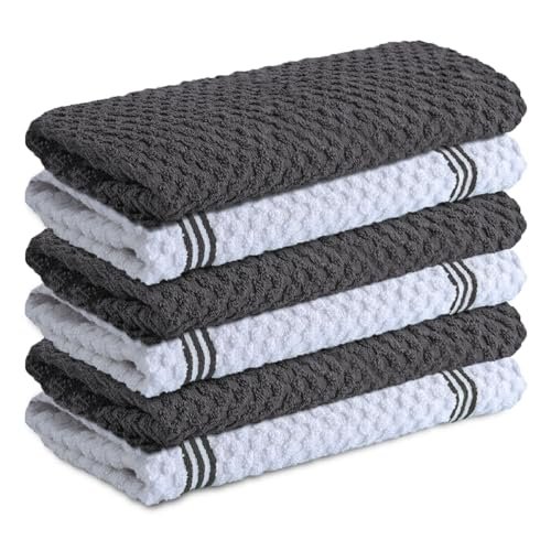 Infinitee Xclusives Kitchen Towels - 6 Pack - Cotton Dish Towel |15" x 25"|