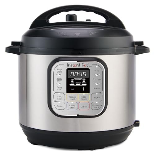 Instant Pot Duo 7-in-1 Mini Electric Pressure Cooker, Slow Rice Cooker, Steamer, Sauté, Yogurt Maker, Warmer & Sterilizer, Includes Free App with over 1900 Recipes, Stainless Steel, 3 Quart