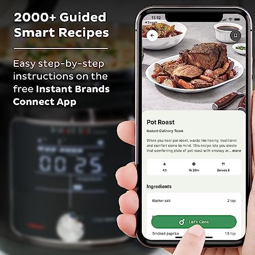 Instant Pot Pro Plus 10-in-1 Multi-Cooker, Electric Pressure Cooker, Slow Cook, Rice/Grain Cooker, Steamer, Sauté, Sous Vide, Yogurt Maker, Sterilizer, & Warmer, App With 800 Recipes, Black, 6 Quart