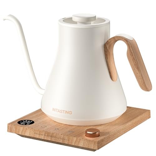 INTASTING Gooseneck Electric Kettle with ±1℉ Temperature Control, 0.9L