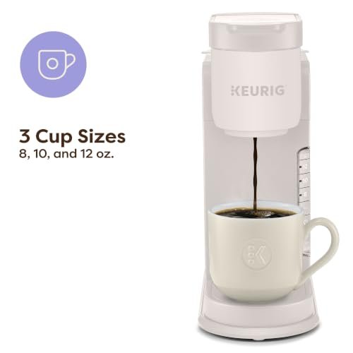 Keurig K-Express Single Serve K-Cup Pod Coffee Maker, 3 Brew Sizes, Strong Button Feature, 42oz Removable Reservoir, Warm Stone