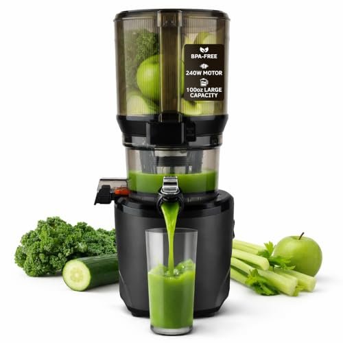 Kuvings AUTO10 Cold Press Juicer Machine, Hands-Free, 100 oz, Matte Black