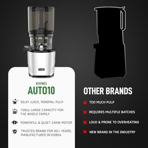 Kuvings AUTO10 Cold Press Juicer Machine, Hands-Free, 100 oz, Matte Black