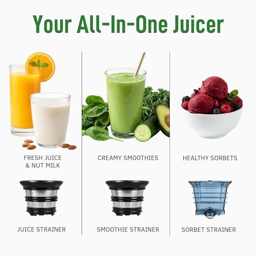 Kuvings AUTO10 Cold Press Juicer Machine, Hands-Free, 100 oz, Silver
