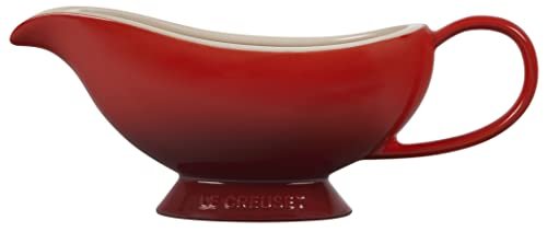 Le Creuset Heritage Stoneware Gravy Boat, Cerise